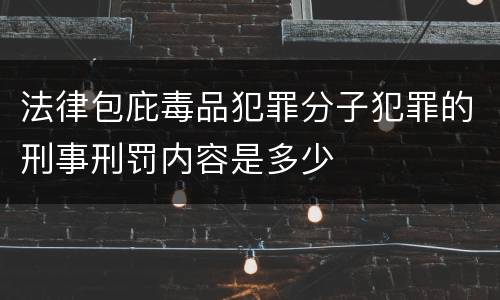 法律包庇毒品犯罪分子犯罪的刑事刑罚内容是多少