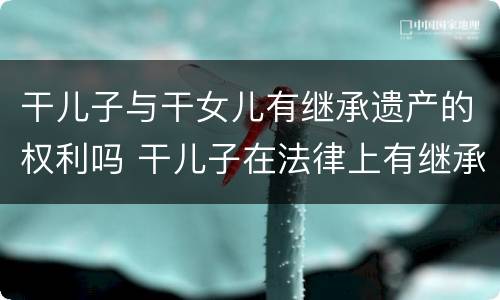 干儿子与干女儿有继承遗产的权利吗 干儿子在法律上有继承权吗