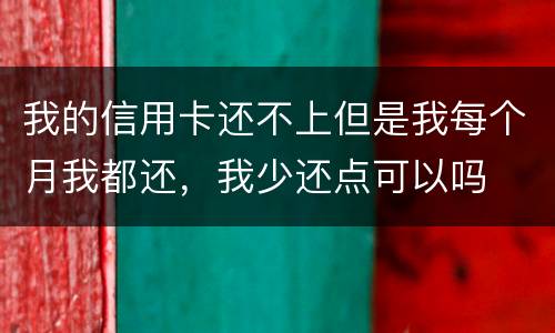 我的信用卡还不上但是我每个月我都还，我少还点可以吗