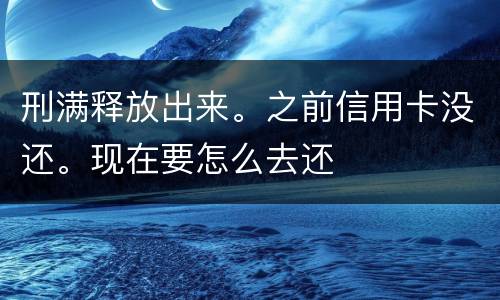 刑满释放出来。之前信用卡没还。现在要怎么去还