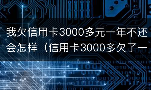 我欠信用卡3000多元一年不还会怎样（信用卡3000多欠了一年会被起诉吗）