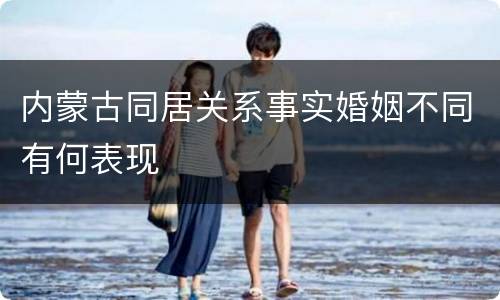 内蒙古同居关系事实婚姻不同有何表现