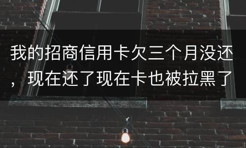 我的招商信用卡欠三个月没还，现在还了现在卡也被拉黑了还能办吗