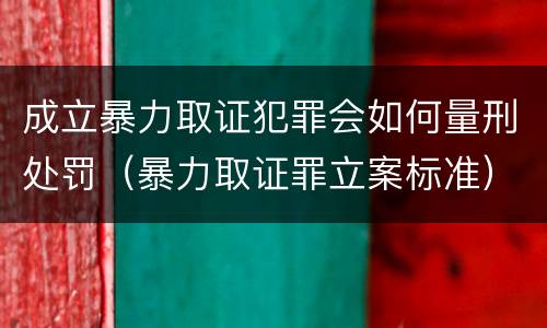 成立暴力取证犯罪会如何量刑处罚（暴力取证罪立案标准）