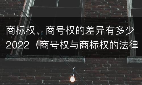 商标权、商号权的差异有多少2022（商号权与商标权的法律冲突与解决）