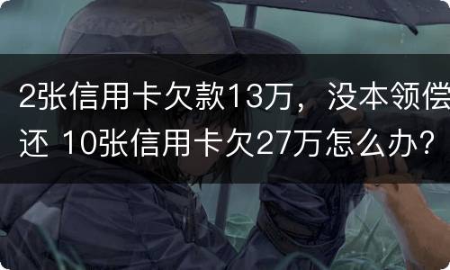 2张信用卡欠款13万，没本领偿还 10张信用卡欠27万怎么办?