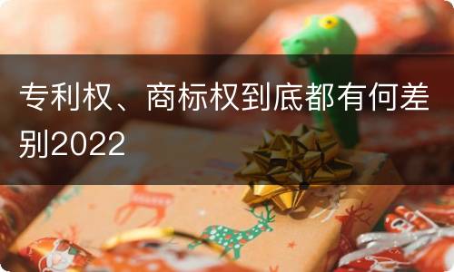 专利权、商标权到底都有何差别2022