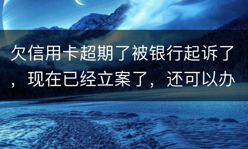 欠信用卡超期了被银行起诉了，现在已经立案了，还可以办分期还款吗