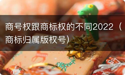 商号权跟商标权的不同2022（商标归属版权号）