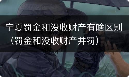 宁夏罚金和没收财产有啥区别（罚金和没收财产并罚）