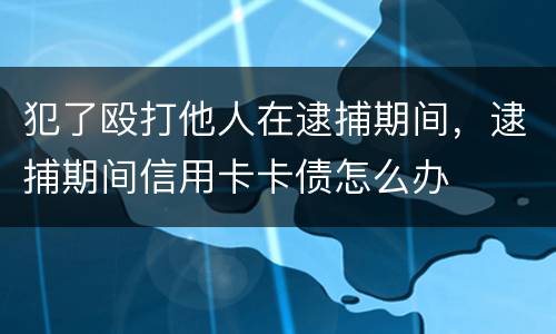 犯了殴打他人在逮捕期间，逮捕期间信用卡卡债怎么办