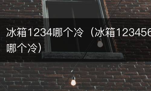 冰箱1234哪个冷（冰箱123456哪个冷）