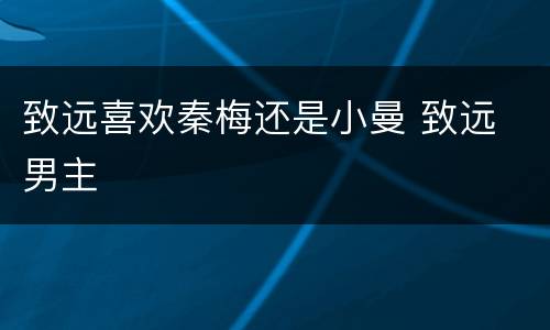 致远喜欢秦梅还是小曼 致远 男主