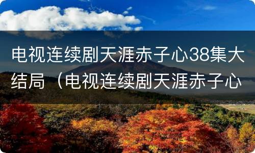 电视连续剧天涯赤子心38集大结局（电视连续剧天涯赤子心38集大结局视频播放）