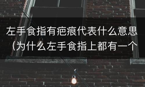 左手食指有疤痕代表什么意思（为什么左手食指上都有一个疤）