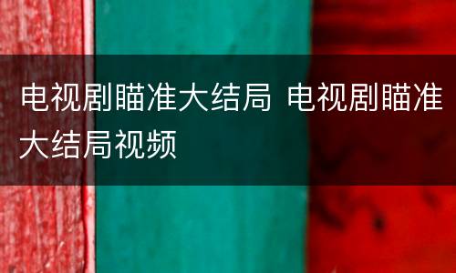 电视剧瞄准大结局 电视剧瞄准大结局视频