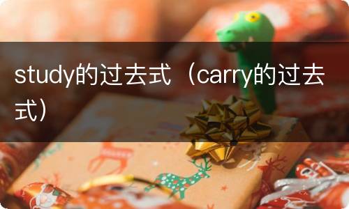 study的过去式（carry的过去式）