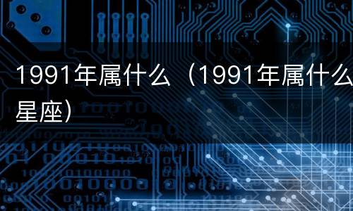 1991年属什么（1991年属什么星座）