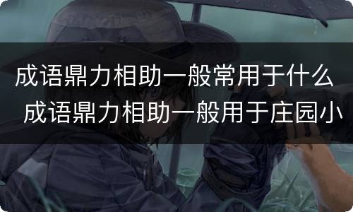 成语鼎力相助一般常用于什么 成语鼎力相助一般用于庄园小课堂