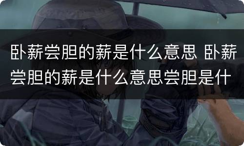 卧薪尝胆的薪是什么意思 卧薪尝胆的薪是什么意思尝胆是什么意思