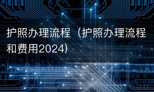 护照办理流程（护照办理流程和费用2024）