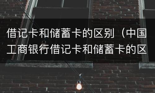 借记卡和储蓄卡的区别（中国工商银行借记卡和储蓄卡的区别）