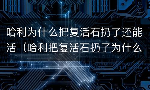 哈利为什么把复活石扔了还能活（哈利把复活石扔了为什么还能复活）