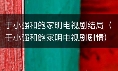 于小强和鲍家明电视剧结局（于小强和鲍家明电视剧剧情）