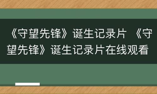 《守望先锋》诞生记录片 《守望先锋》诞生记录片在线观看