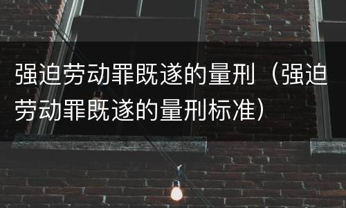 强迫劳动罪既遂的量刑（强迫劳动罪既遂的量刑标准）