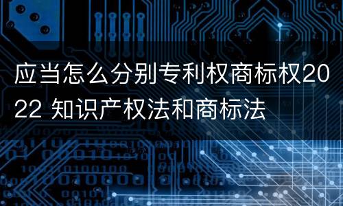 应当怎么分别专利权商标权2022 知识产权法和商标法