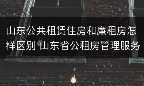 山东公共租赁住房和廉租房怎样区别 山东省公租房管理服务导则(试行