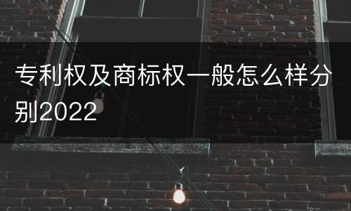 专利权及商标权一般怎么样分别2022