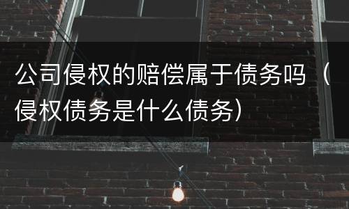 公司侵权的赔偿属于债务吗（侵权债务是什么债务）