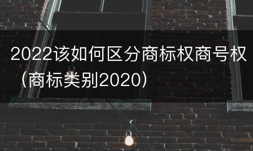 2022该如何区分商标权商号权（商标类别2020）