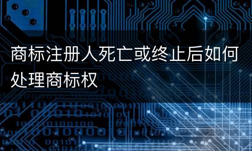 商标注册人死亡或终止后如何处理商标权