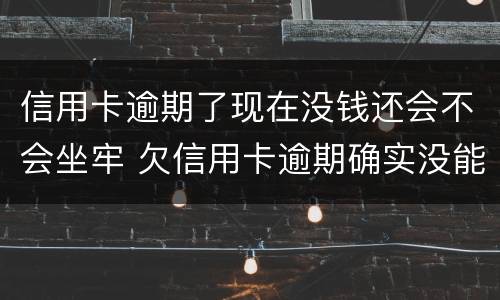 信用卡逾期了现在没钱还会不会坐牢 欠信用卡逾期确实没能力还怎么办