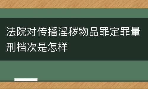 法院对传播淫秽物品罪定罪量刑档次是怎样