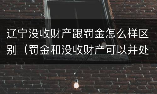 辽宁没收财产跟罚金怎么样区别（罚金和没收财产可以并处吗）