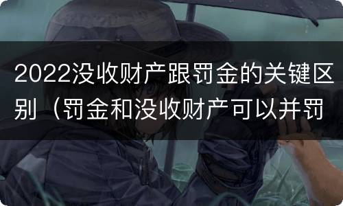 2022没收财产跟罚金的关键区别（罚金和没收财产可以并罚吗）