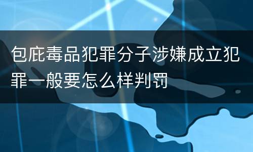 包庇毒品犯罪分子涉嫌成立犯罪一般要怎么样判罚