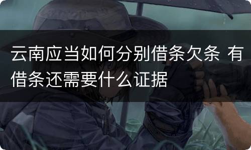 云南应当如何分别借条欠条 有借条还需要什么证据