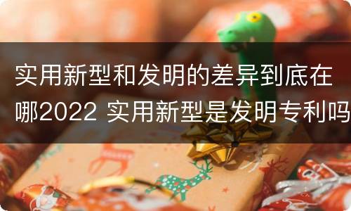 实用新型和发明的差异到底在哪2022 实用新型是发明专利吗