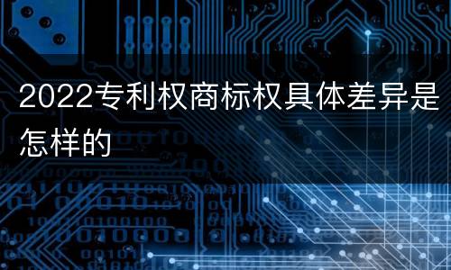 2022专利权商标权具体差异是怎样的