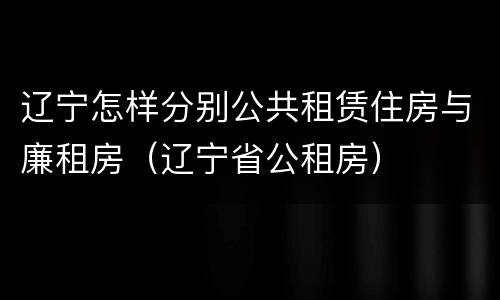 辽宁怎样分别公共租赁住房与廉租房（辽宁省公租房）