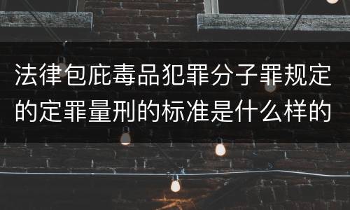 法律包庇毒品犯罪分子罪规定的定罪量刑的标准是什么样的