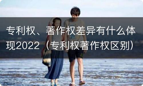 专利权、著作权差异有什么体现2022（专利权著作权区别）