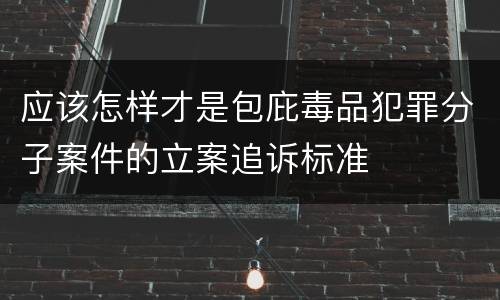 应该怎样才是包庇毒品犯罪分子案件的立案追诉标准