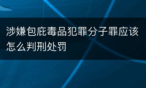 涉嫌包庇毒品犯罪分子罪应该怎么判刑处罚