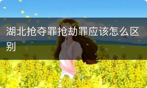 湖北抢夺罪抢劫罪应该怎么区别